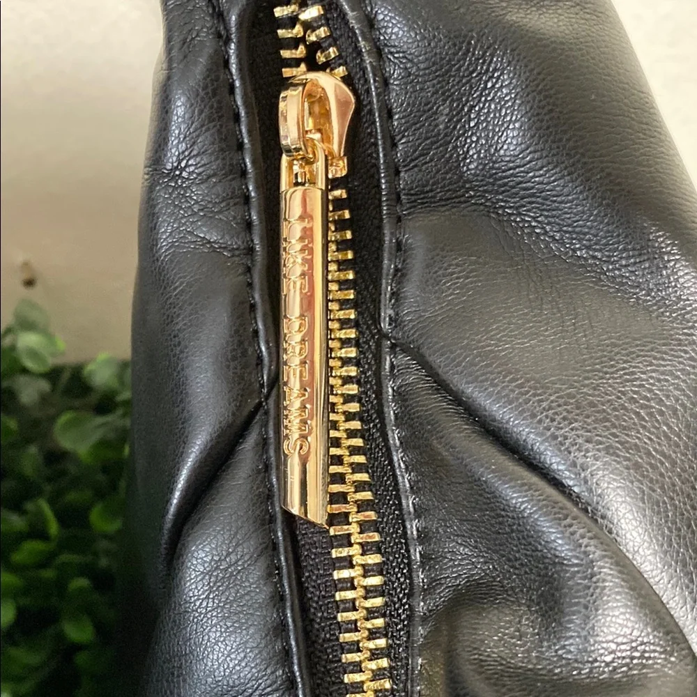 Elegant Black Faux Leather Hobo